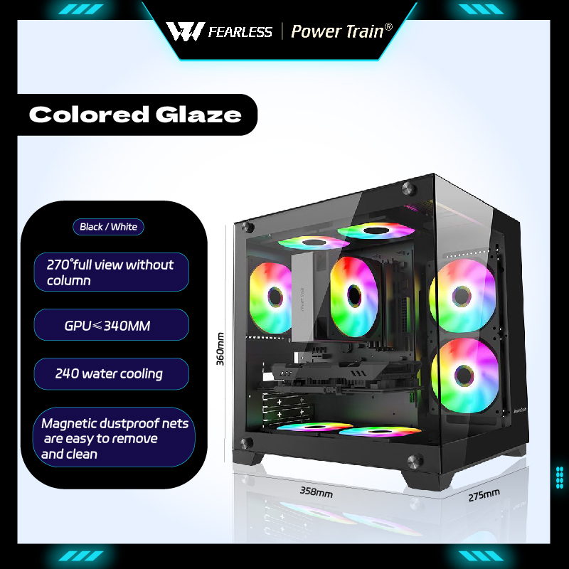 Pc Gaming Liquid - Obudowa Power Train Colored Glaze MATX
