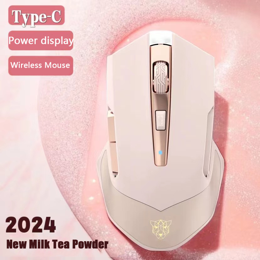 Pc Gaming Pink - 2024 Nowa bezprzewodowa mysz 2.4G z