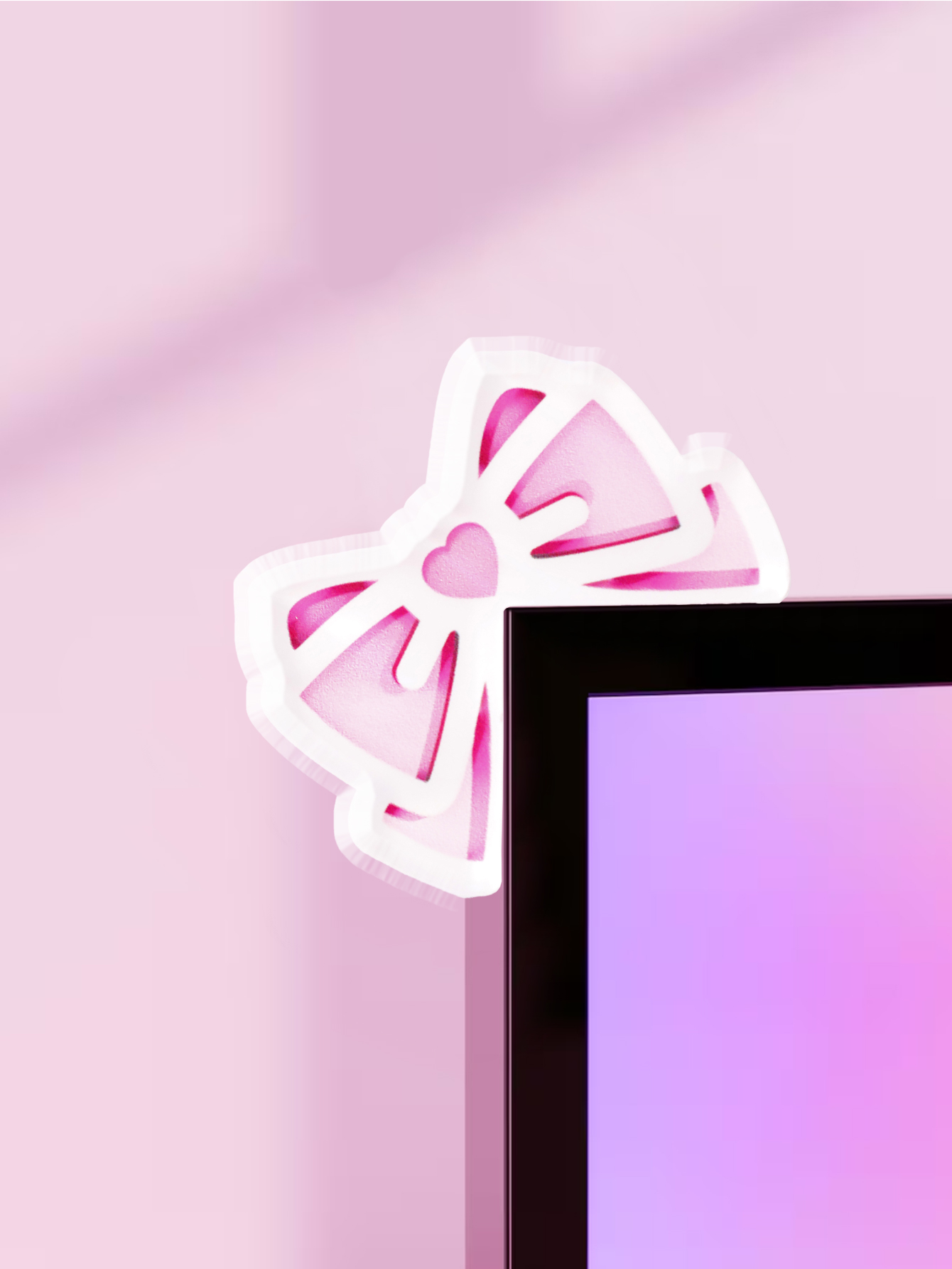 Pc Gaming Pink - Urocza ozdoba na monitor w kształcie
